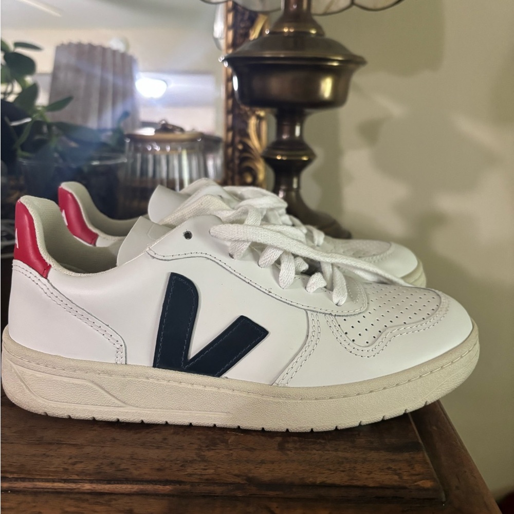 Veja White and Blue Sneakers Classic Design